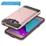 Wholesale Samsung Galaxy J2 Prime, Grand Prime Plus Armor Hybrid Case (Rose Gold)